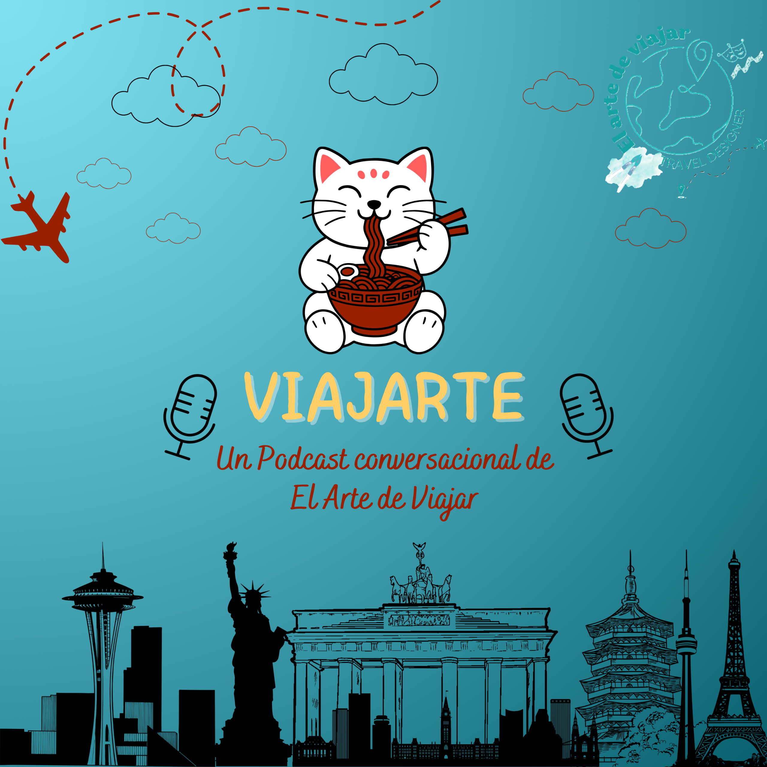copia de copia de copia de copia de portada para podcast de viajes degradado naranja y negro (portada para podcast) japan food