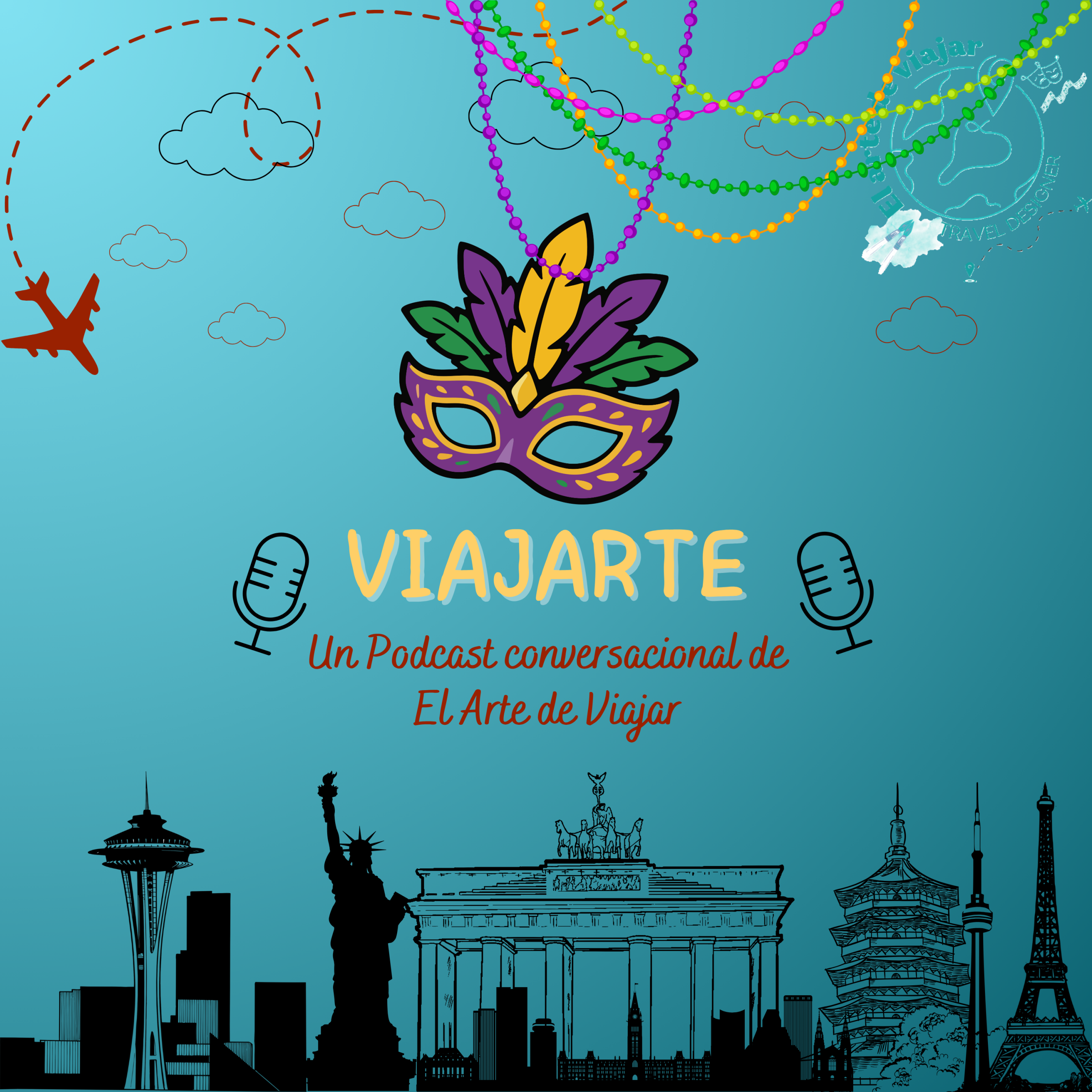 copia de copia de portada para podcast de viajes degradado naranja y negro (portada para podcast) mardigrass