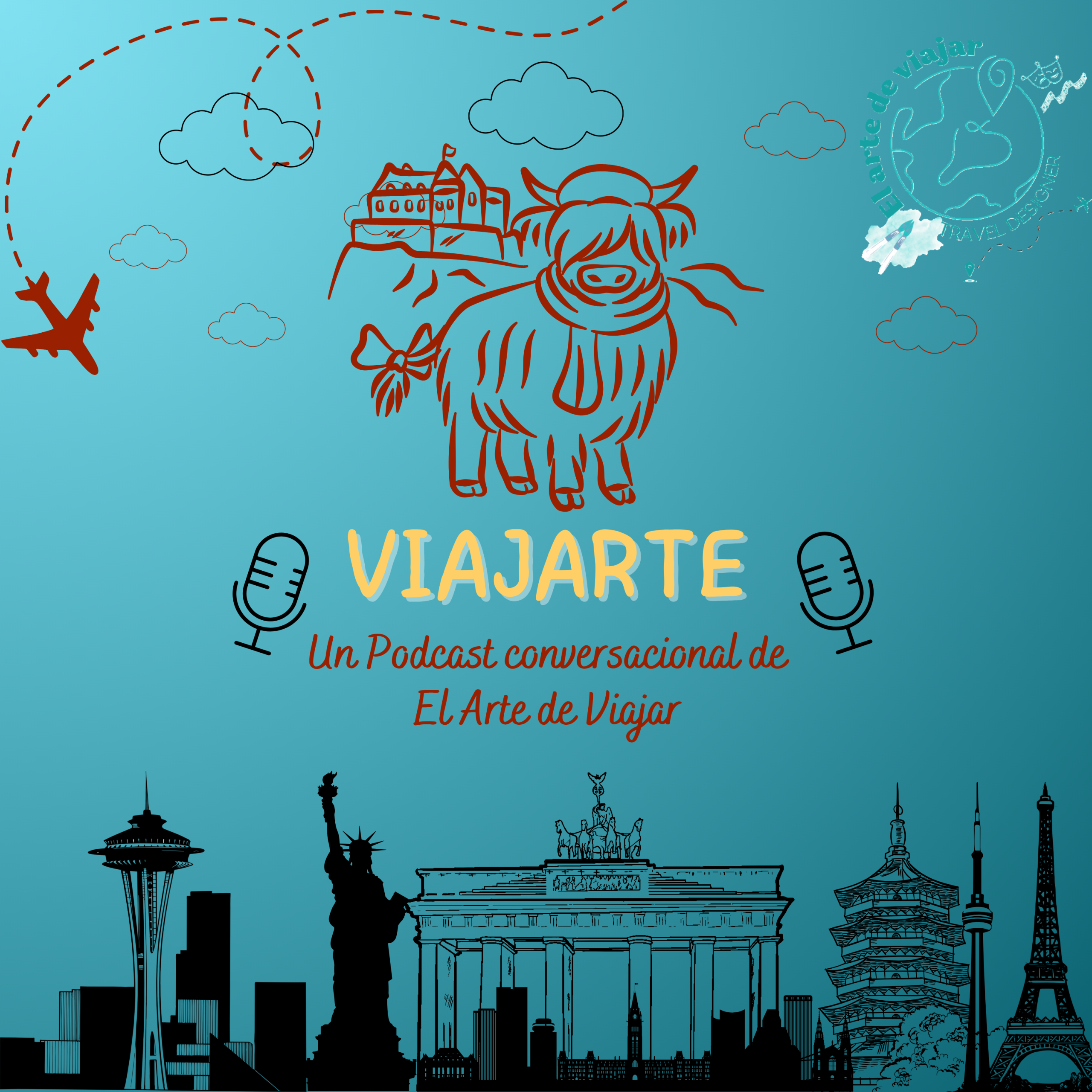 copia de portada para podcast de viajes degradado naranja y negro (portada para podcast) edimburgo
